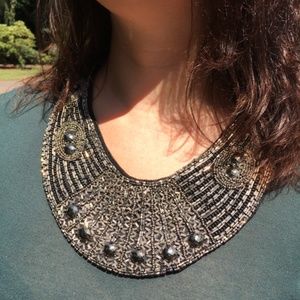 Removable Beaded Dress Collar